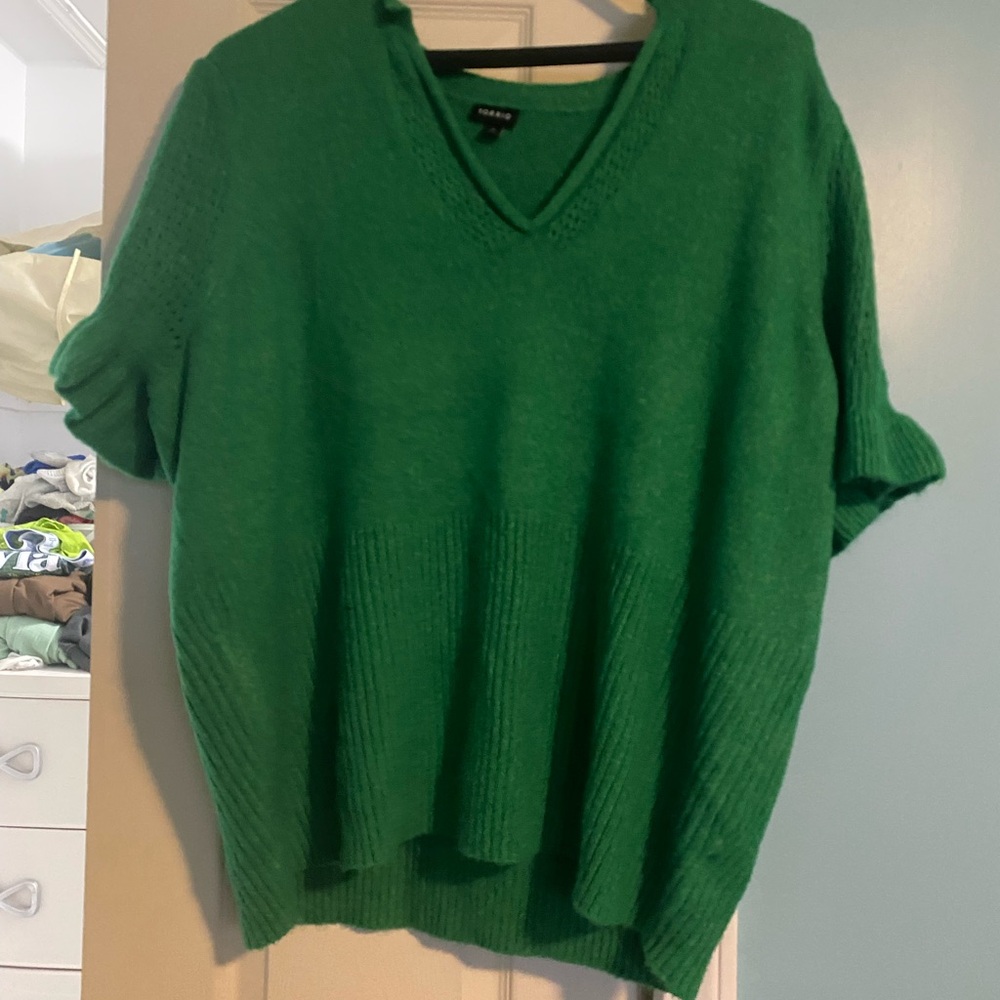 Torrid Green V-Neck Sweater